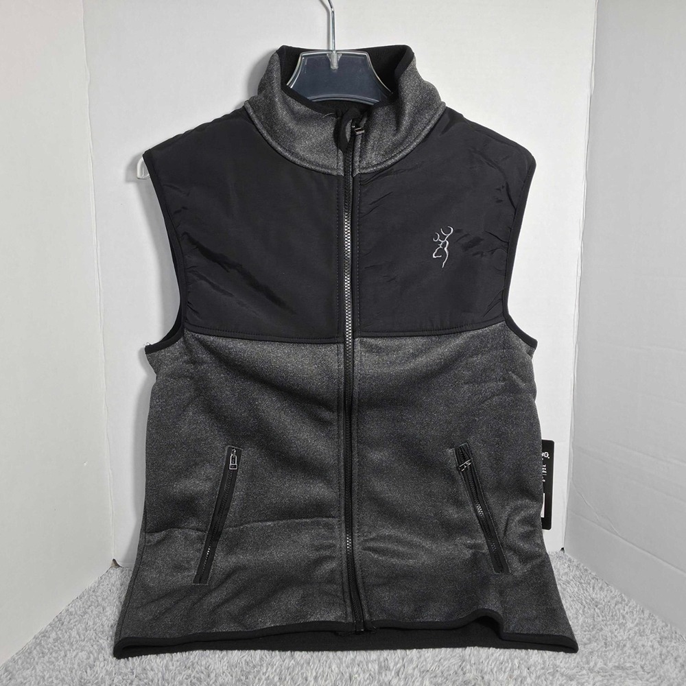 Browning Maverick Softshell Vest Heather Grey / Black Men's Size Small NWT NEW